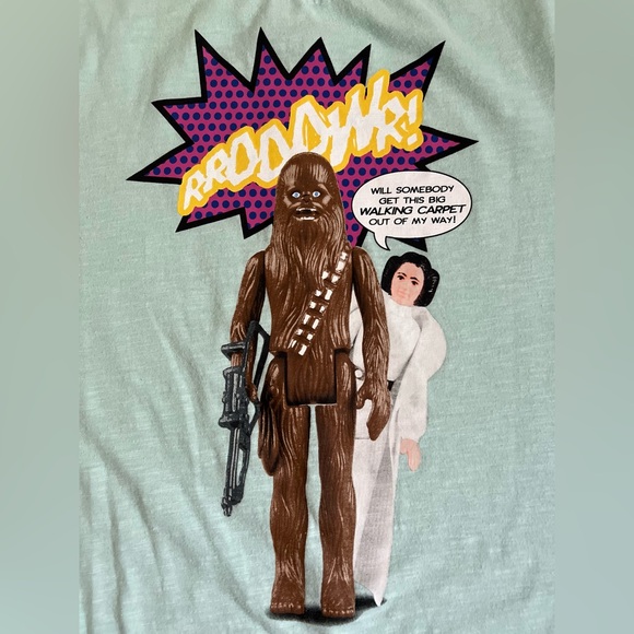 DISNEY Star Wars 45th Anniversary Retro Leia & Chewbacca EUC - Picture 1 of 8